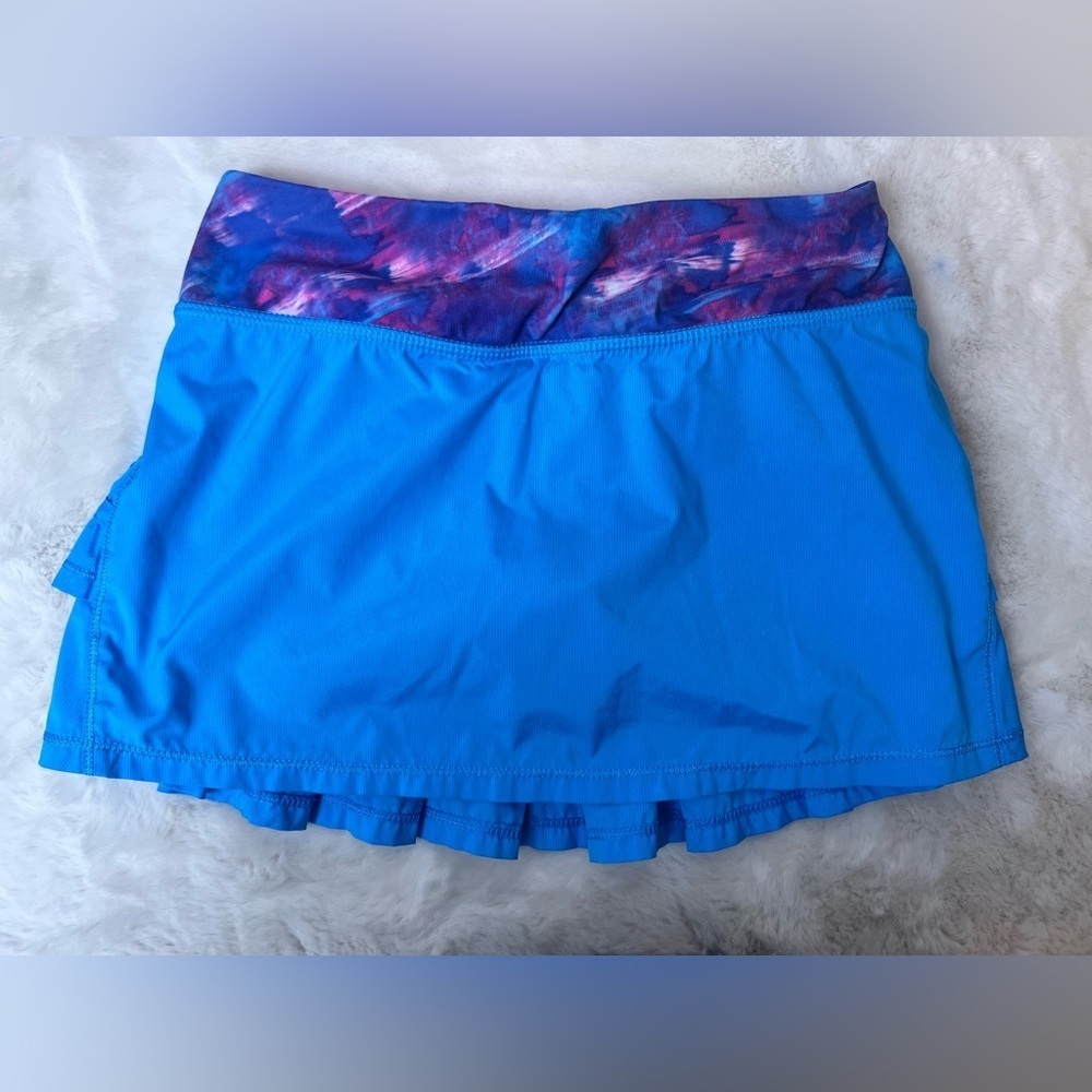 Ivivva By Lululemon Set The Pace Pleated Skirt Turquoise Blue Size 10